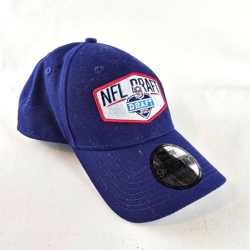NFL Draft 2021 Hat Mens Navy New Era 9Forty Adjustable Football Logo Cap